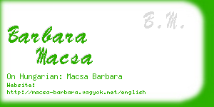 barbara macsa business card